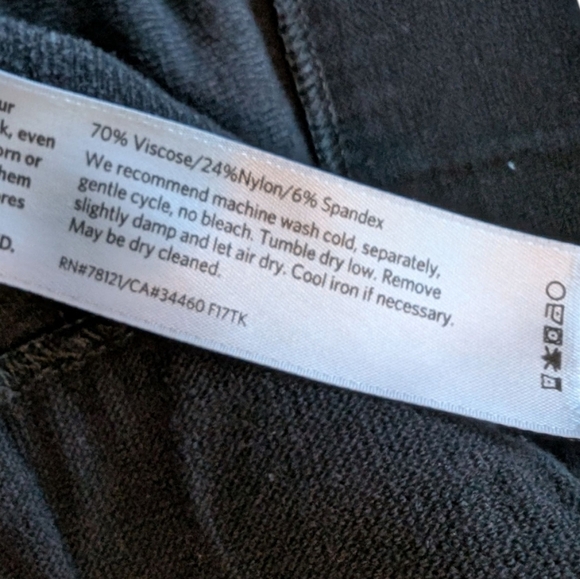 Eileen Fisher High Waist Slim Crop Black Washable Stretch Crepe Pant Women's XL - Picture 8 of 15